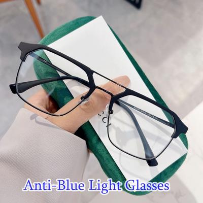 Square Frame Women Men's Business Eyeglasses Blue Light Blocking Eye Protection Computer Glasses  Ultra Light Unisex Eyewear
