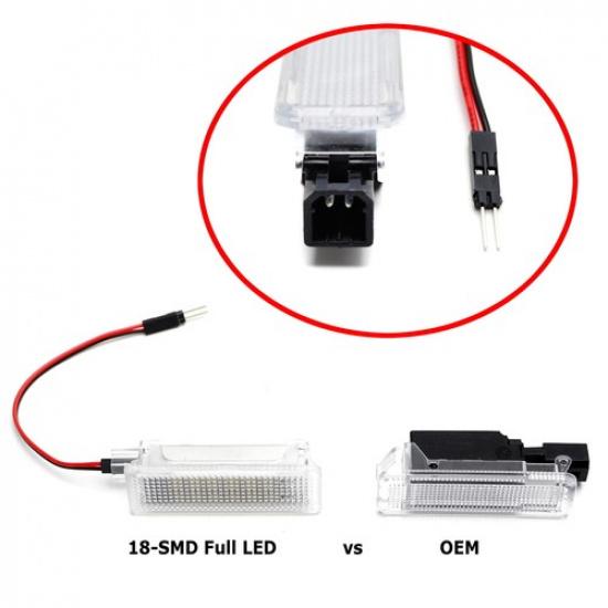 White 18-SMD LED Trunk Cargo Lights W/ Adapters For Alfa Romeo Giulia Stelvio