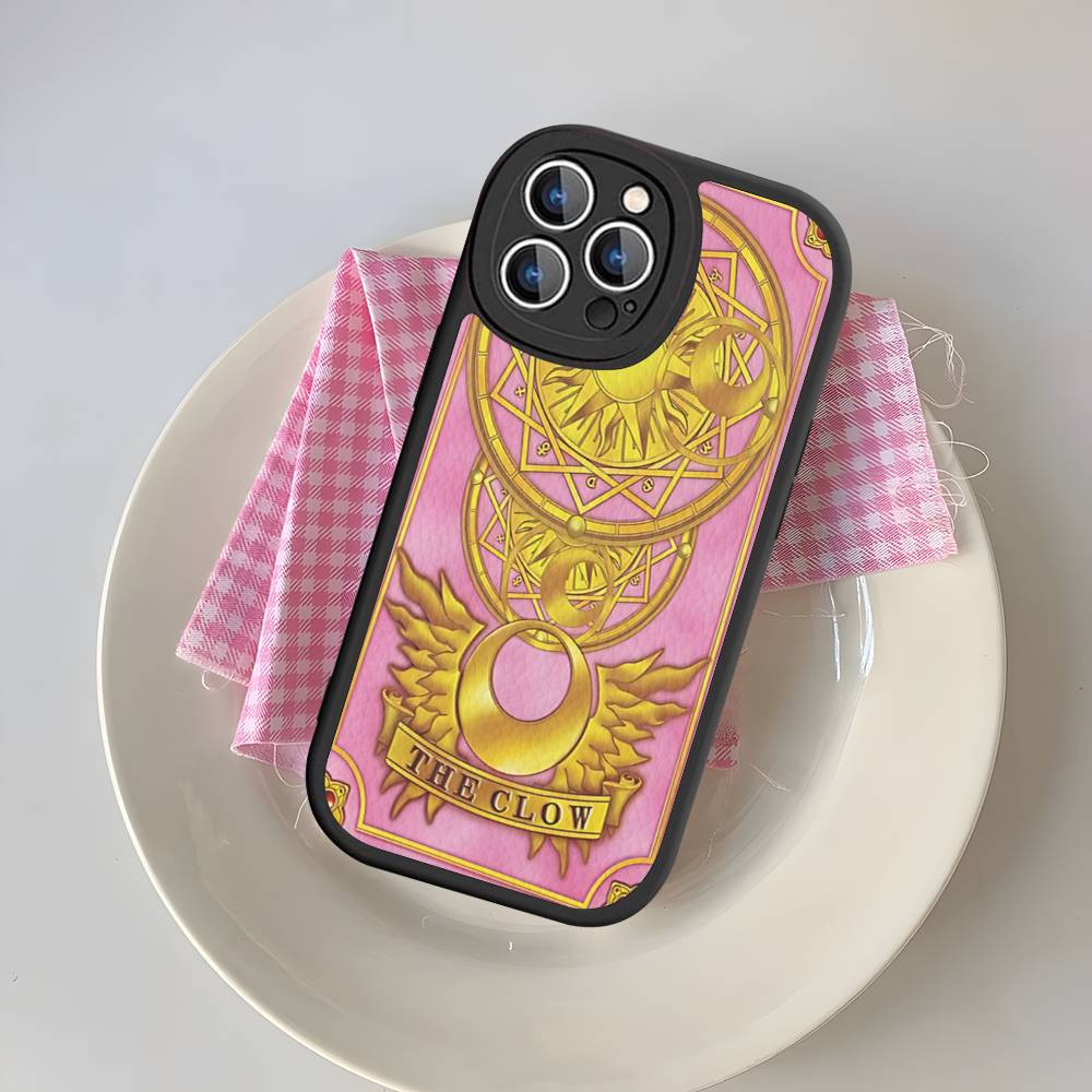 Anime C-CardcaptorS S-Sakura Leather Phone Case For IPhone 16 16e 15 14 13 12 11 Pro Max Plus Mini Cover