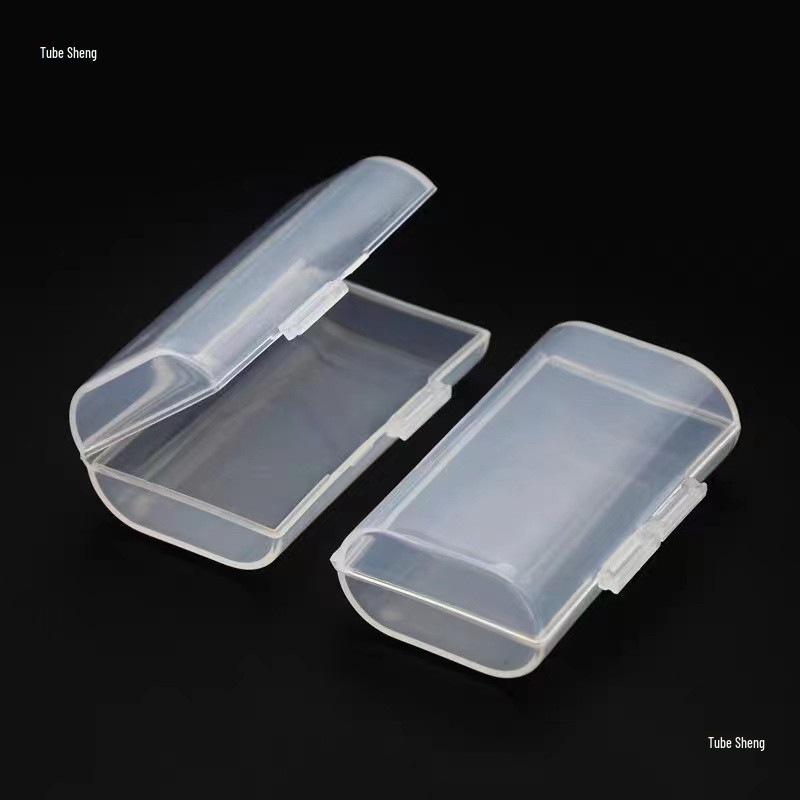 Boîte de rangement pour piles AA, Ronde, Lot de 2, Plastique transparent, Portable, Capacité 5 piles