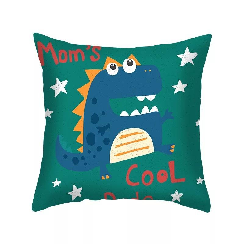 Cartoon Dinosaur Pillow Cover Children's Room Decorative Pillow Cushion Cover