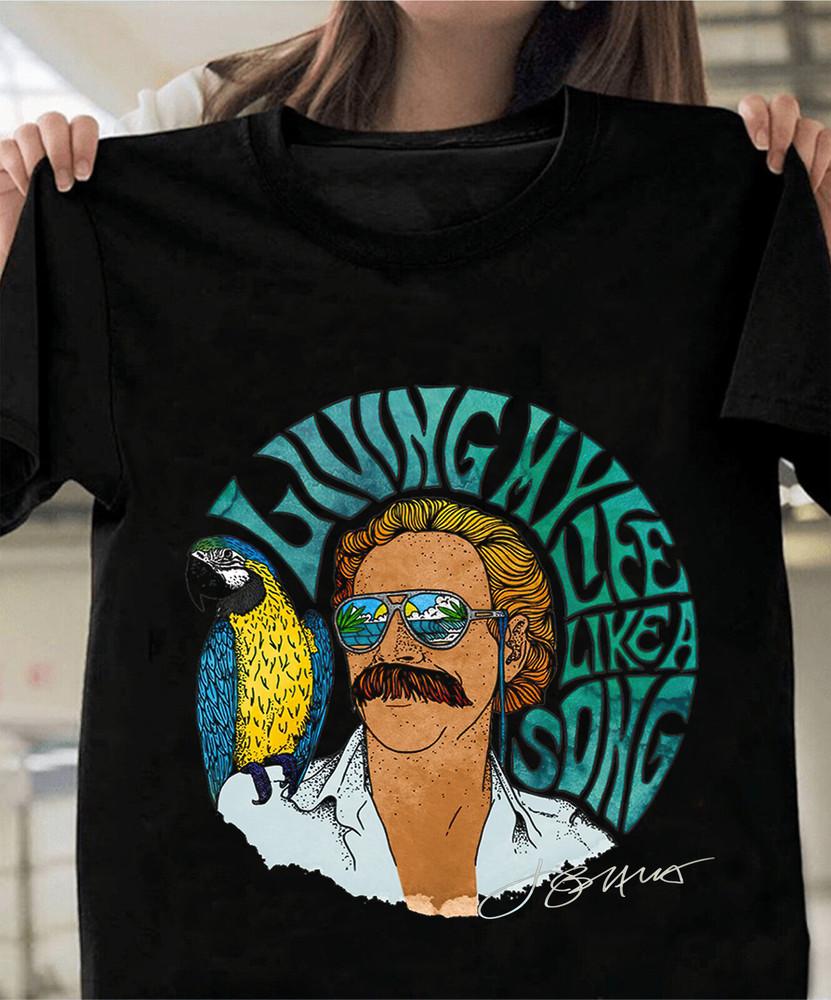 Rare Jimmy Buffett Singer Tour Gift For Fan Short Sleeve S-2345XL T-shirt Unisex T-Shirt M
