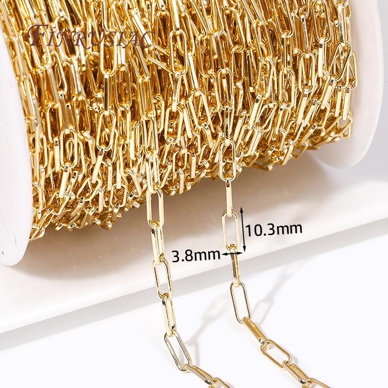 Multi-types 14K Gold Plated Metal Chain Roll For Jewelry Making,Handmade DIY  Necklace Cable Chain Spool,Supplies For Jewelry