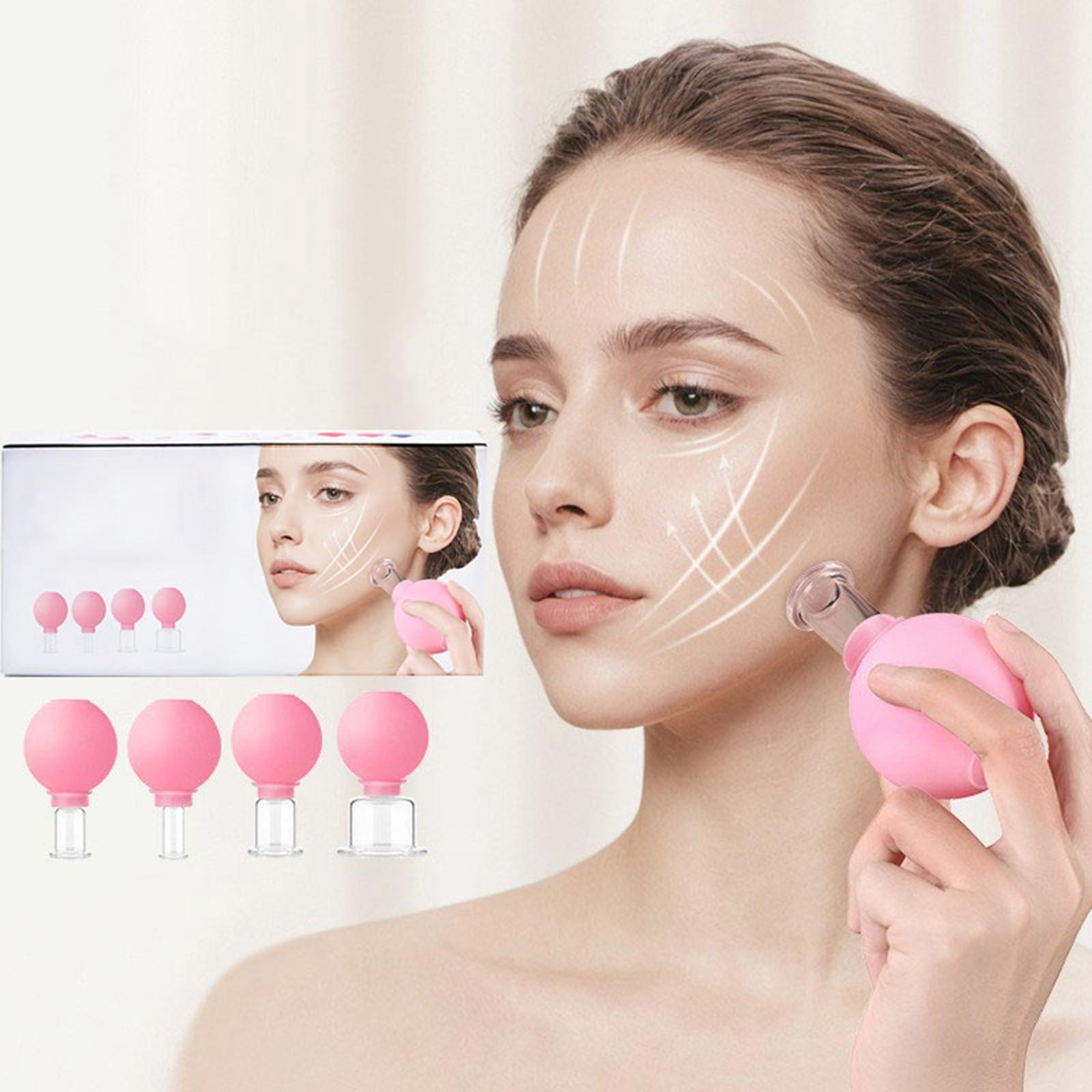 Facial Lifting, Gua Sha, Vacuum Silicone Cupping, Facial Massage Cupping, Negative Pressure Cupping, -purpose For Unblocking The Back. One Size