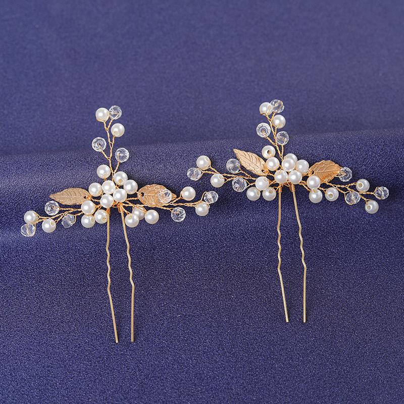Gold Color Trendy Crystal Hair Pin For Women Party Rhinestone Hair Clip Pin Bridal Wedding Hair Accessories Jewelry Hairpin Gift