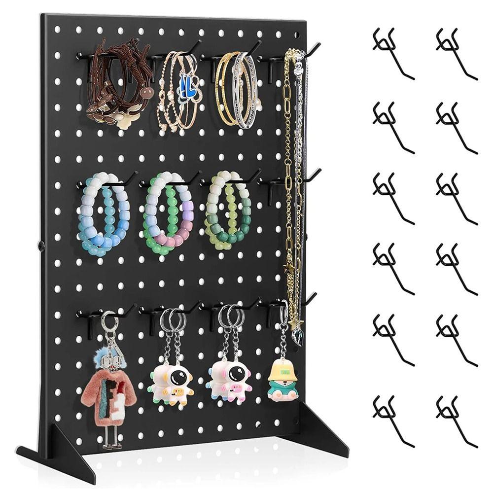 1Set Iron Jewelry Stand Holder Metal Perforated Panel Nail Board New Display Shelves