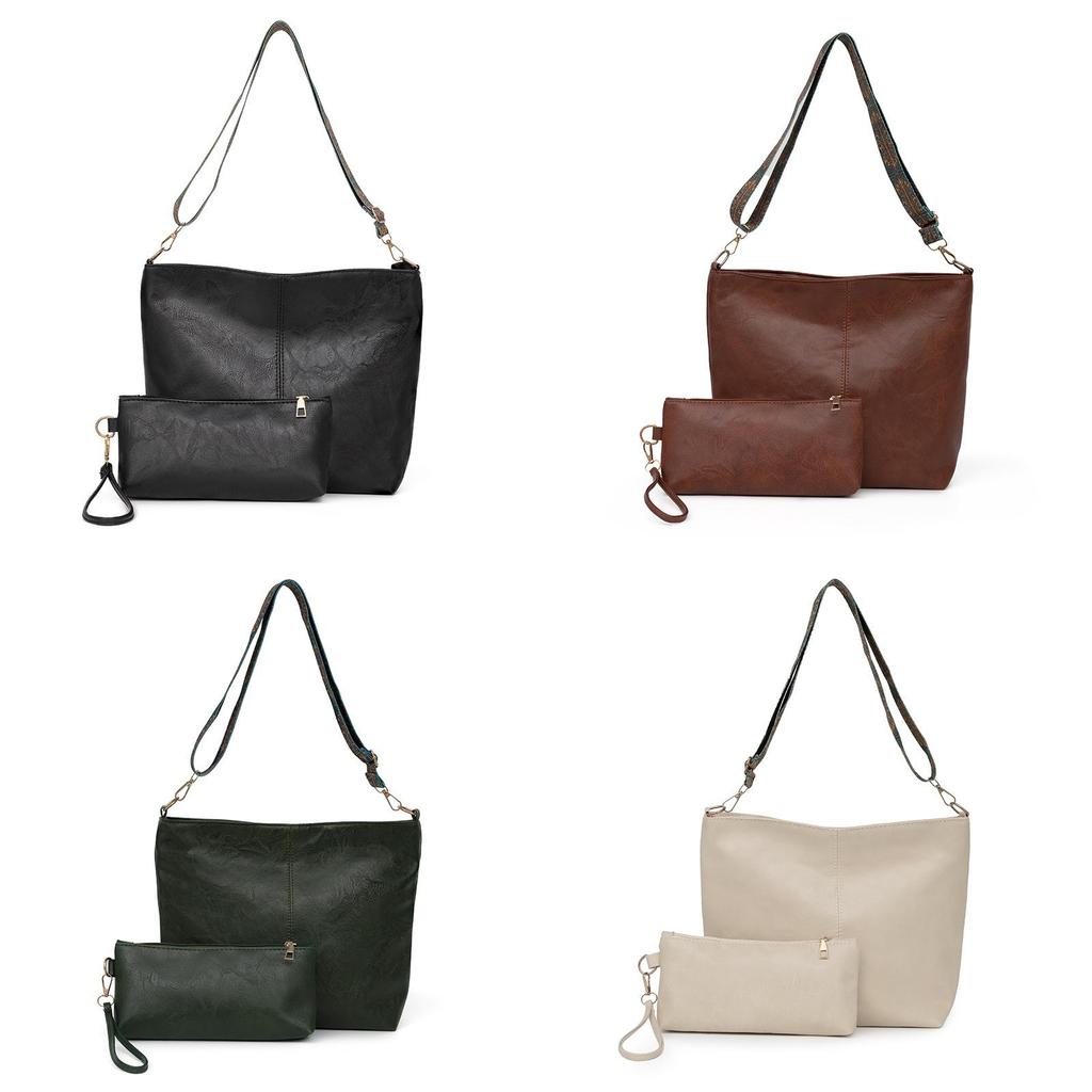 Pu Material Tote Bag For Women Large Capacity Crossbody Purse With Zipper Closure