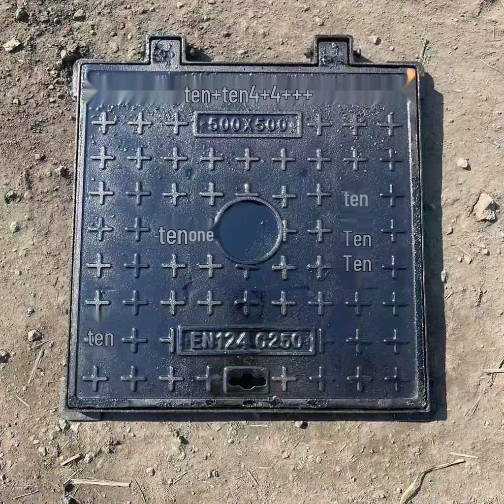 Ductile Iron Square Manhole Cover 500x500 D400 Heavy-Duty Cast Iron