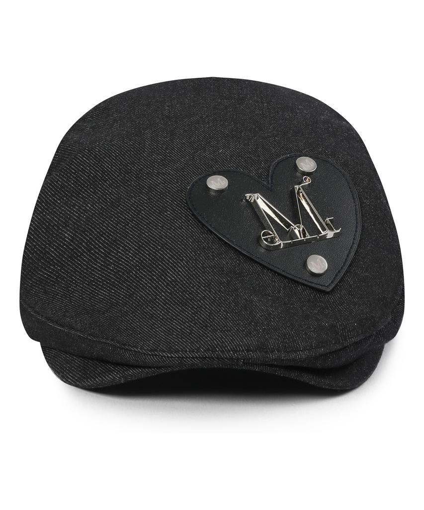 MUCENT Tiki Metal Logo Heart Patch Denim Hunting Cap Unisex