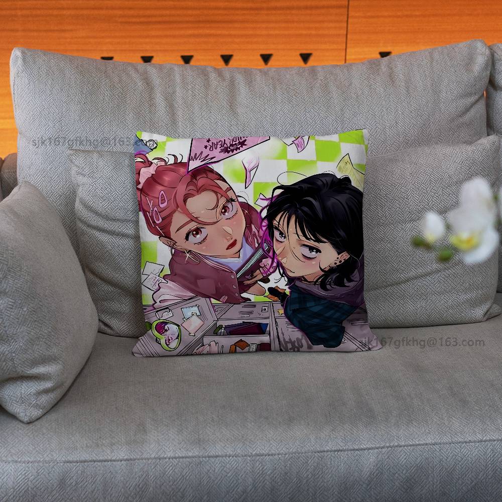 The Guy She Was Interested Pillow Case Anti-dustmite Pillowcase Invisible Zipper Silky Short Plush Sofa Cushion Cover