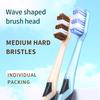 Medium Bristle Toothbrush 4 Independent Packages For Adult Men and Women Teeth Are Cleaner Better Cleaning Power