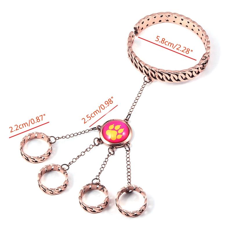 Animation Marienkäfer Reddy Mädchen Ring Armband Set Klaue und Hundeklaue Element Ring öffnen schließen Armband Geschenk für Kind