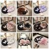 Tappeto a Forma Speciale Floreale 3D con Farfalle, Morbido Tappetino per Pavimento del Bagno, Tappetino per Doccia, Decorazione per la Casa