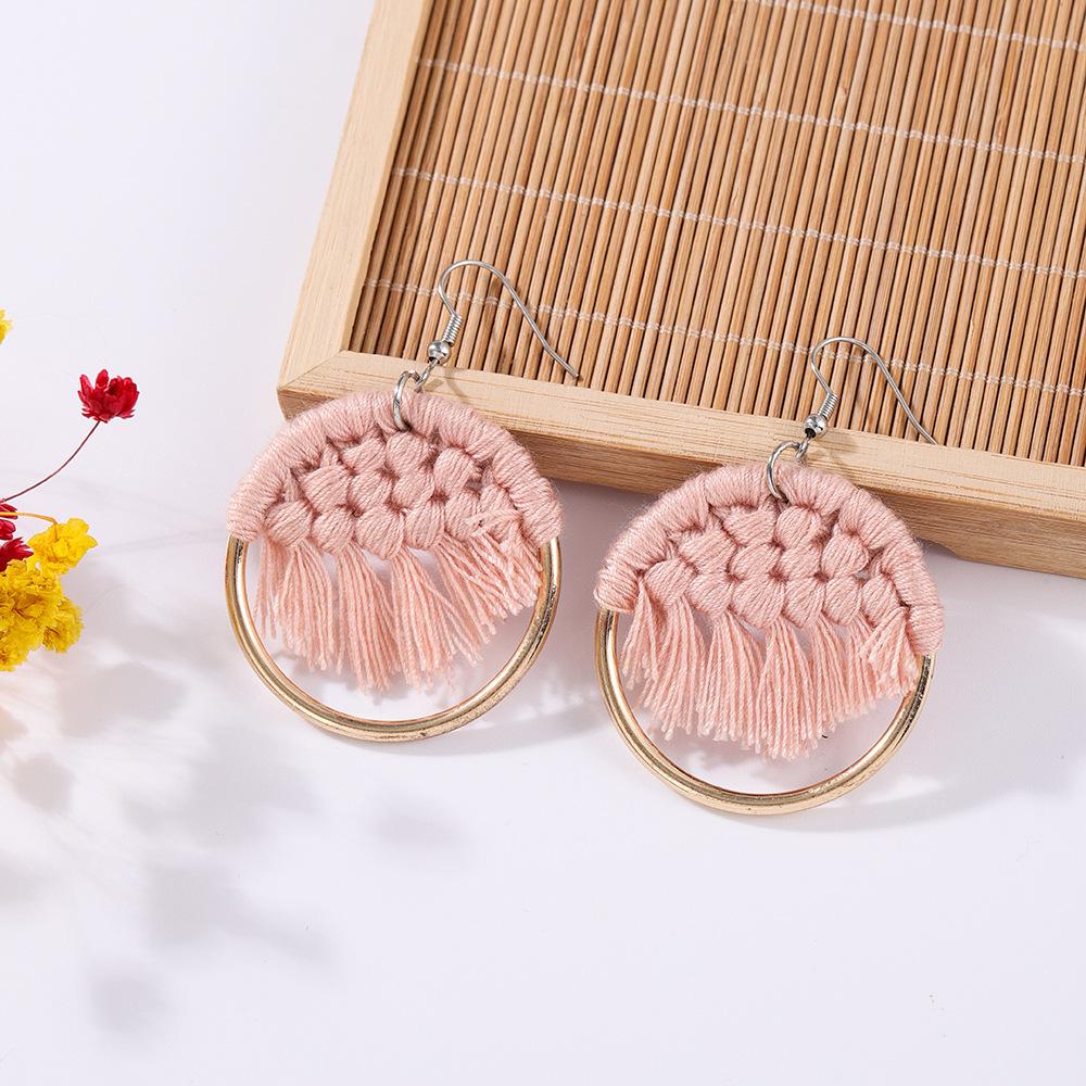 European & American High-End Handmade Tassel Christmas Dangle Earrings - Vintage Ethnic Style