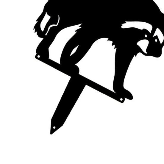 Cute Raccoon Metal Garden Stake Black Raccoon Silhouette Decorative Yard Art for Garden Lawn Pathway Decor Gift for Nature Wildlife Lovers