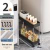 Multi-layer Rolling Storage Rack for Kitchen, Living Room, or Bathroom