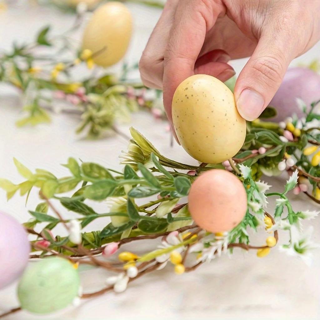 Easter Egg Vine Door Decorations, Colorful Spring Flowers For Indoor And Outdoor Home Decor, Popular Patio And Porch Decorations.
