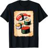 Ancient Ink Scroll Sushi Japanese Food T-Shirt