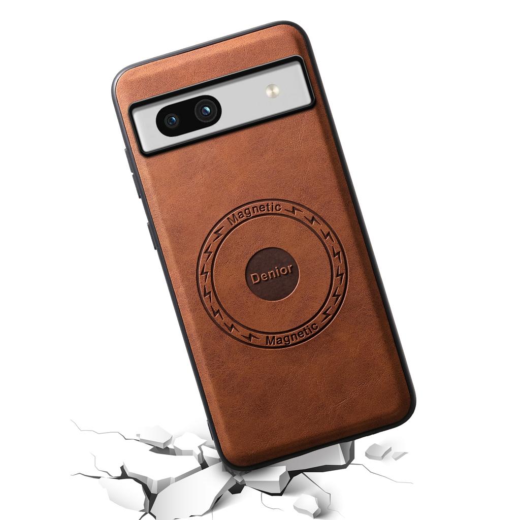 DENIOR D14 For Google Pixel 7a Magnetic Case 2 In 1 Detachable Card Bag PU+PC+TPU Phone Cover