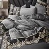 Summer European Ice Rayon Bed Skirt Bedding Set Skin-Friendly Silky Quilt Kit for Sleepers Ice Silk Cozy Cooling Bedspread Sets