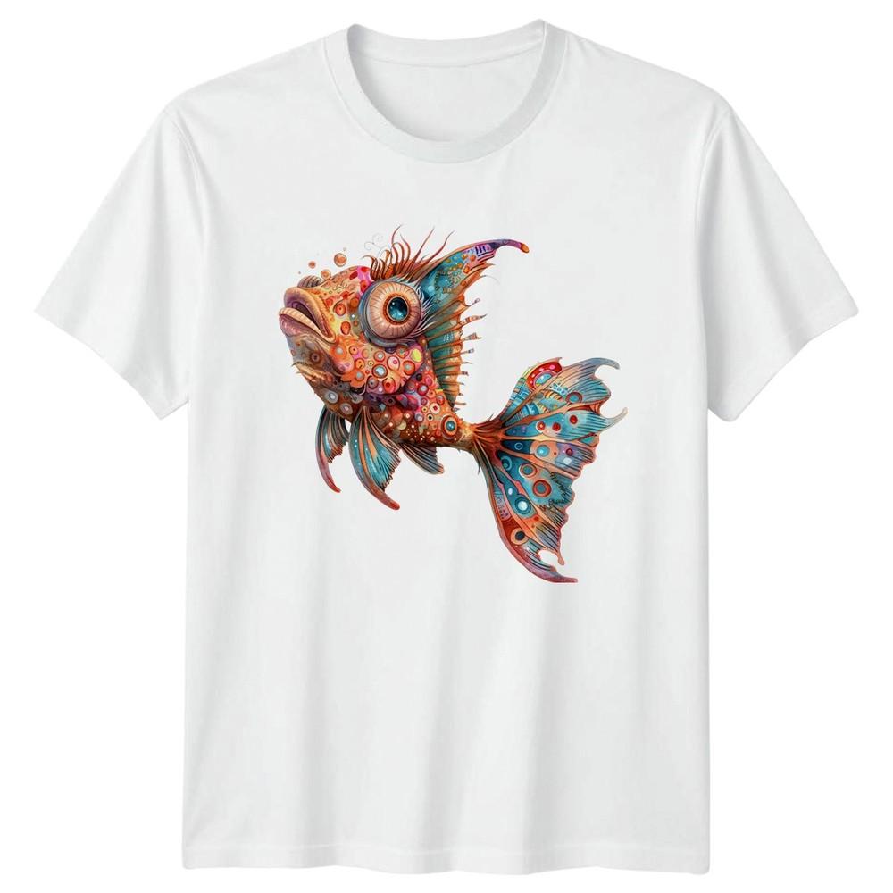 Colorful Whimsical Fish TShirt Marine Life Gift For Him And Her S