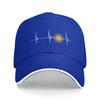 Argentina Sun Heartbeat Baseball Cap Unisex Adult Polyester Adjustable Outdoor Curved Brim Hat