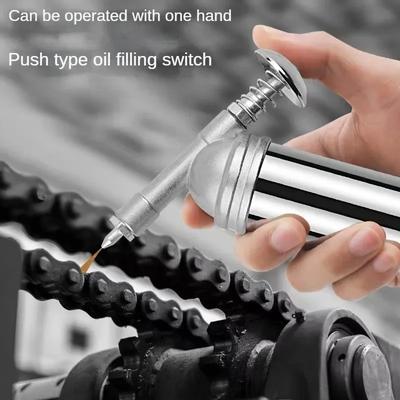 80cc Capacity 1000PSI Output Pressure Oiler Mini Bicycle Grease Gun Machine Handheld High Pressure Oiler Hand Tools Repair Tools