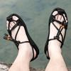 Sandalias de verano para hombre, zapatos casuales de cuero genuino para hombre, sandalias de cuero para hombre para exteriores, zapatos de playa para hombre, zapatos romanos para hombre