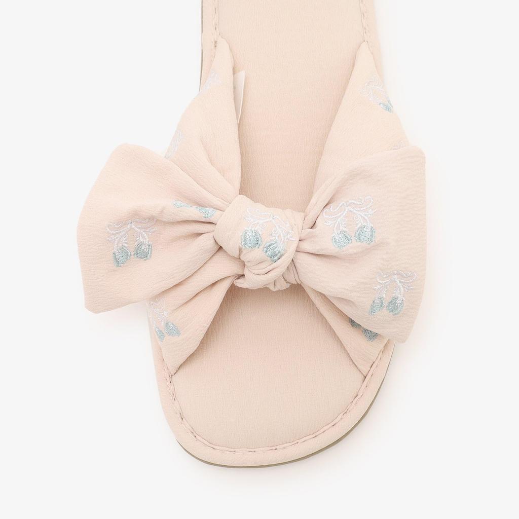 Afternoon Tea Living JJ71 KUNIKA Ribbon Pink Slippers