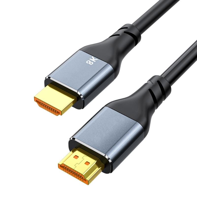 8K HDTV Cable Braided HDTV To HDTV 2.1 Cord Supports 8K@60Hz 2K@144Hz 48Gbps for Monitors Gaming Consoles Projectors