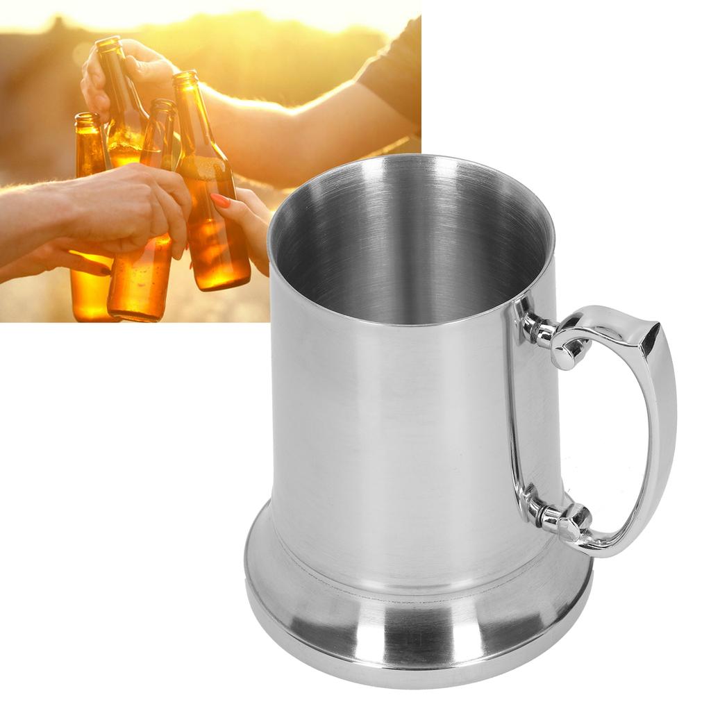 Stainless Steel Mug Silver with Handle for Bar Hotel Supplies Cocktail Glass Goblet Cups560ml