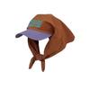 Personalized Color Matching Headscarf Strap Cap Women'S Summer Trend Fashion Letter Embroidery Sunscreen Hat
