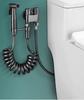 Toiletten-Bidet-Sprühset aus Edelstahl mit Booster-Düse zum Reinigen und Spülen des Badezimmers.