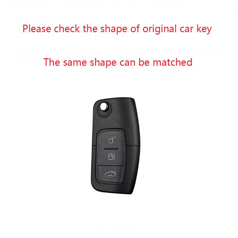 New Automotive Zinc Alloy Auto Folding Key Fob Cover Case Fit For Ford Fiesta Focus 2 Ecosport Kuga Escape Falcon B-Max C-Max Eco Sport Galaxy