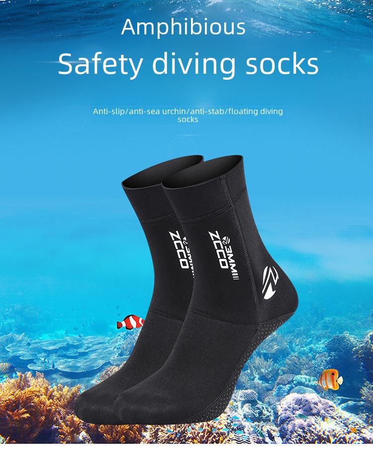 3mm ZCCO Elastic Winter Diving and Anti-Slip Socks with Ankle Support