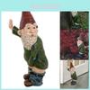 Naughty Gnome Garden Funny Ornament Durable Resin Dwarf Lawn Yard Outdoor Decor Sculpture