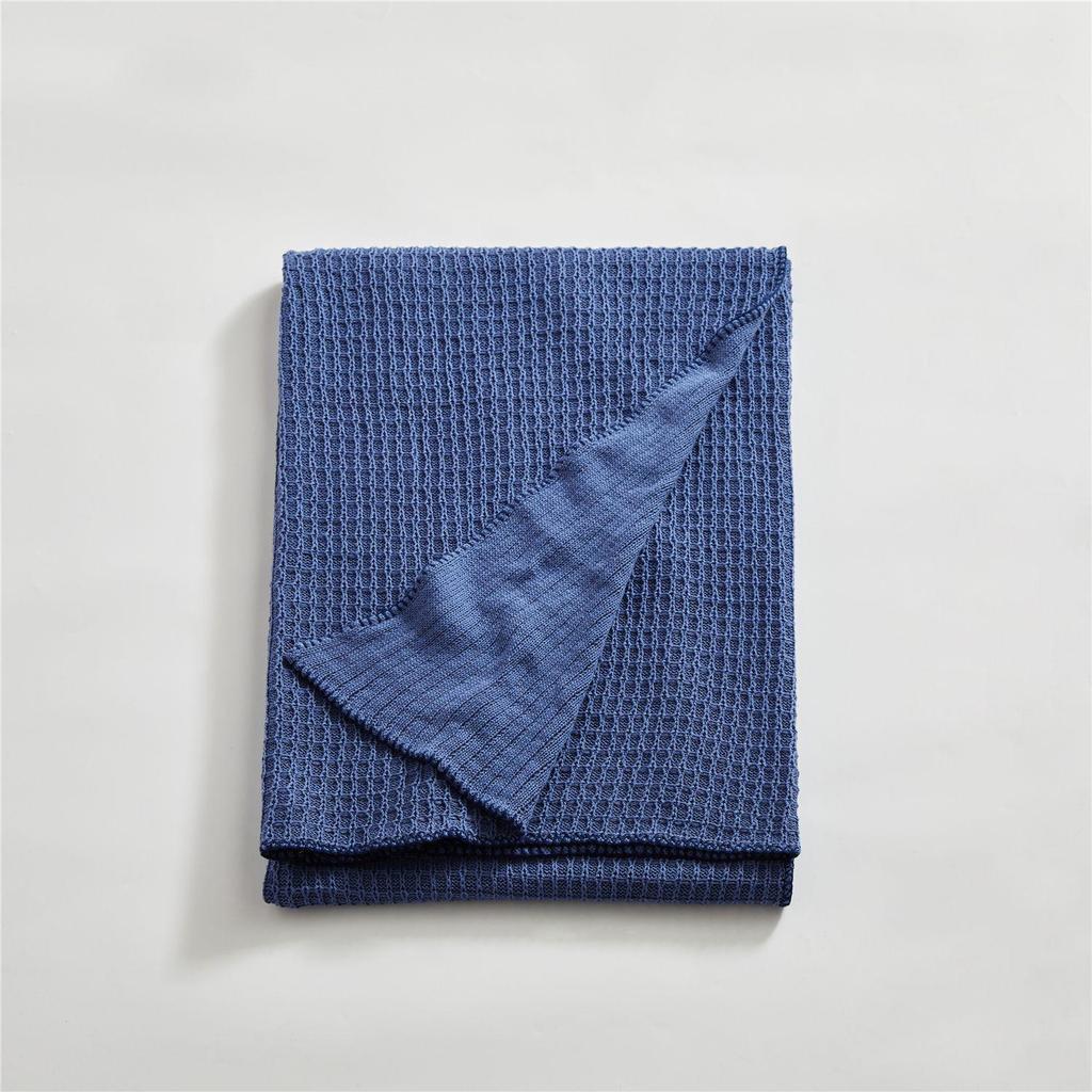 Ruijing Nordic Waffle Knit Throw Blanket for Sofa or Office