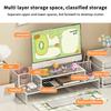 Computer Monitor Stand Elevated Hollow Cooling Laptop Rack Desktop Storage Holder Home Office Desk Computer Keyboard Organizer