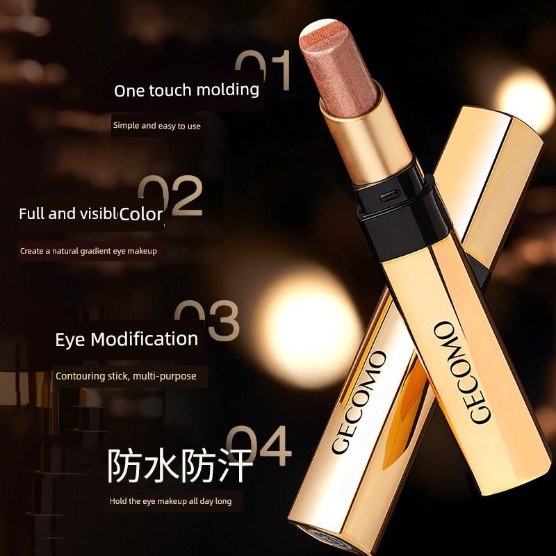 Instant Makeup~ Gradient Three-Color Eyeshadow Stick with Pearlescent Shine, Non-Fading, Long-Lasting Color, Easy-To-Use Eyeshadow Makeup for Women