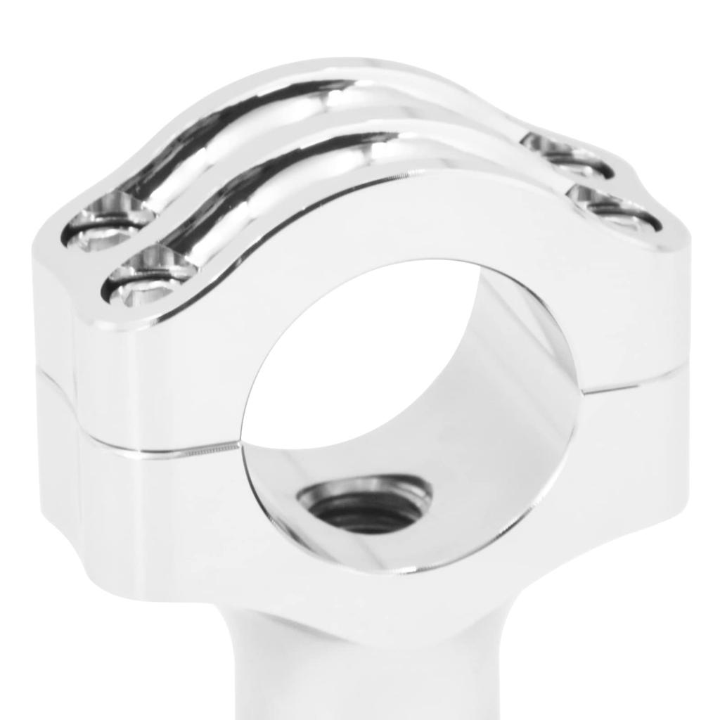 HDBUBALUS Motorrad Lenkerposten Zoll Motorrad Lenkererhöhung 32mm Lenkerbefestigungshalter Klemme Universal für Harley 2 Stück Chrom Aluminium