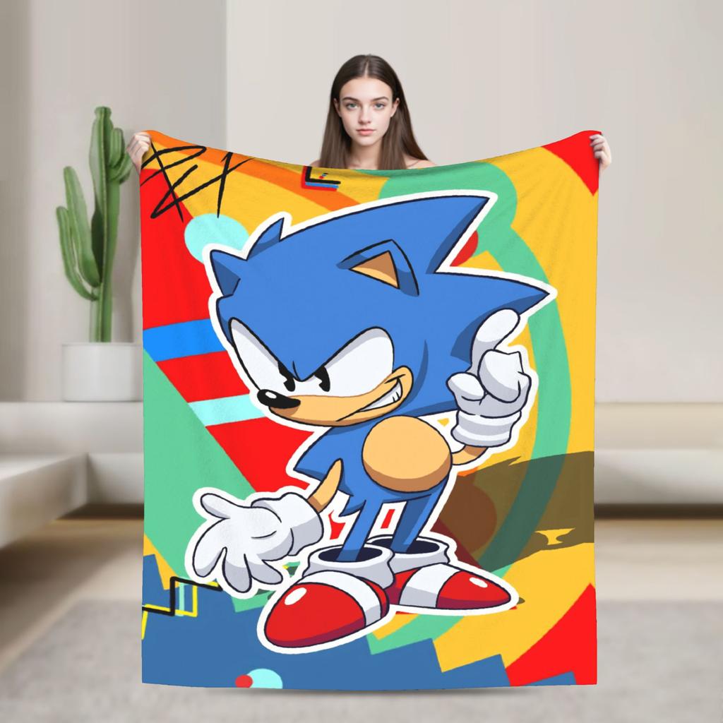 Sonices the H-Hedgehogs Blanket Soft Funny Plush Throw Blanket For Kids Adult Couch Chair Flannel Bedspread Bed Cover
