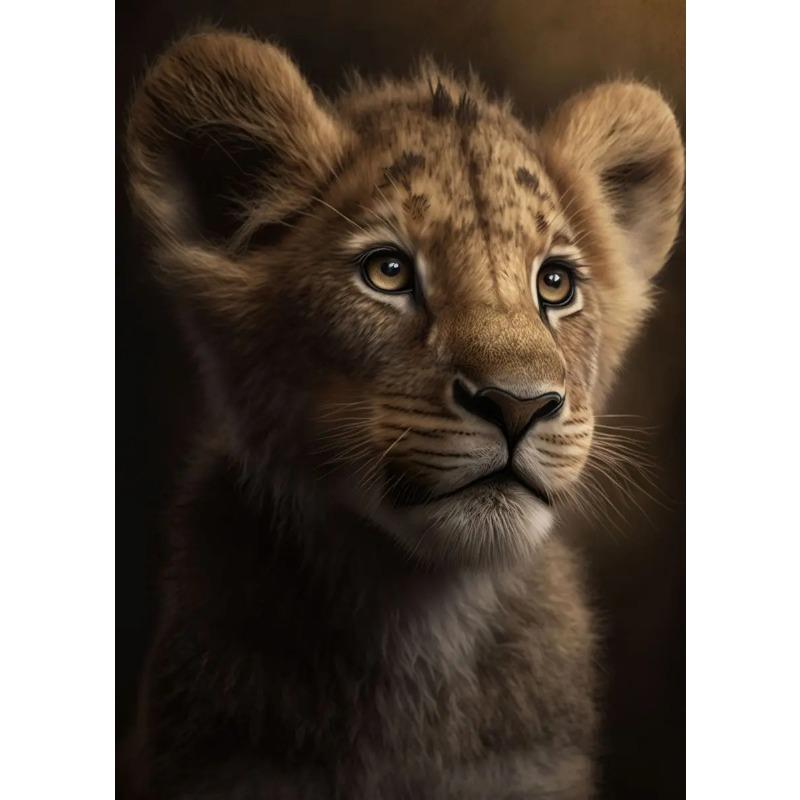 Postere și Printuri Moderne Abstracte cu Animale Leu Leopard Căprioară Pictură pe Pânză Artă de Perete Imagini cu Animale Sălbatice pentru Decorul Casei