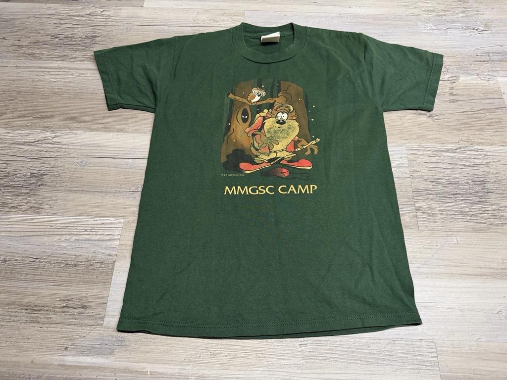 Vintage Looney Tunes Taz T-Shirt MMGSC Metro Michigna Girl Scouts Camp Tee Sz M