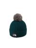 North Pom Pom Cappucho Hunter Green KF [The Face] Kids' Hat,