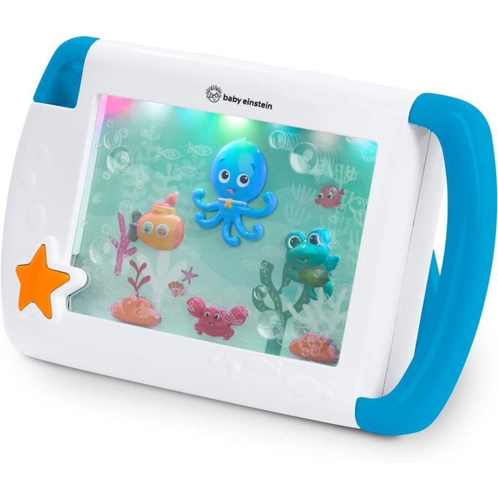 BABY EINSTEIN- On-the-Go Sea Dream Night Light, Portable Baby Aquarium, Musical and Light-Up Baby Night Light Stroller Clip