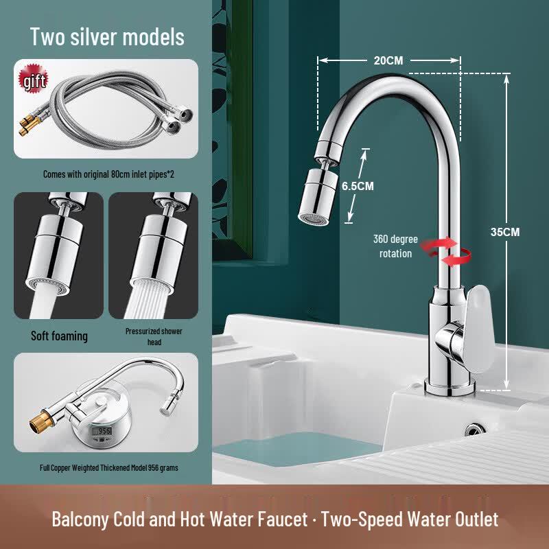 Oein All-Copper Swivel Kitchen Mixer Faucet