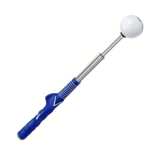 Retractable Golf Swing Training Aid Portable Grip Trainer with Click Feedback for Right And Left Handed Golfers Warm Up Stick