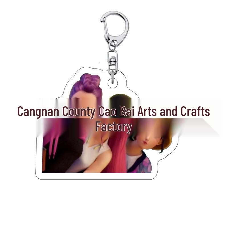 Kpop Demon Hunter Girl Group Keychain: Lumi, Zoe, Mira & Qin Yu Cute Acrylic Schoolbag Pendant