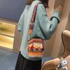 Boho Crossbody Bag with Tassel Retro Ethnic Crossbody Purse with Adjustable Strap Fringed Colorful Shoulder Bag for Women Holiday Street