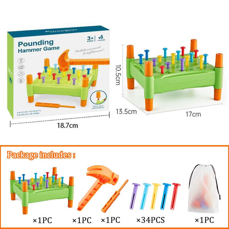 

Montessori Nail Screw Games Fine Motor Training Toys Sensory Learning Color Cognition Set Educational Toys For Autistic Children